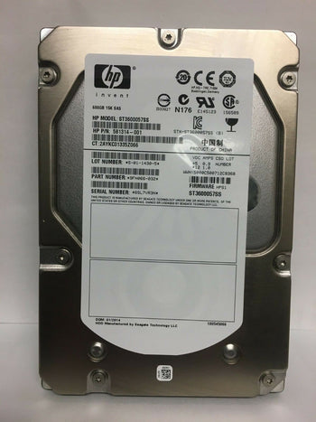 HP 600GB 15K RPM SAS 3.5" ST3600057SS 581314-001 HDD 9FN066-032